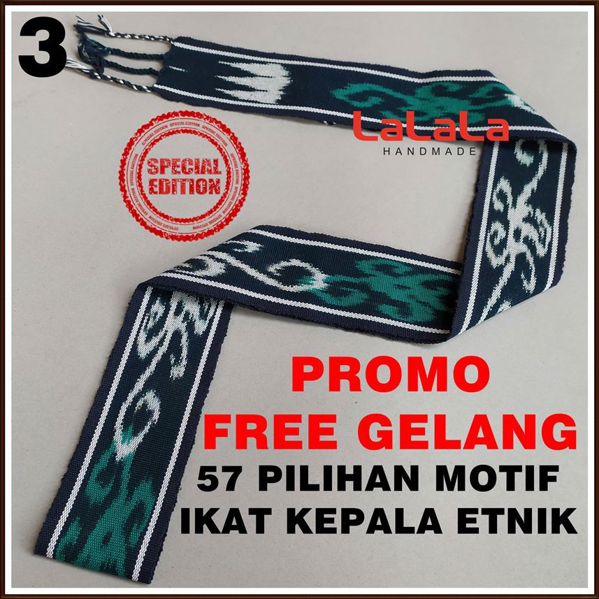 Ikat Kepala Tenun Etnik Motif Dayak Kalimantan Toraja Bali Sumba Papua Lombok Kain PROMO TERMURAH-6