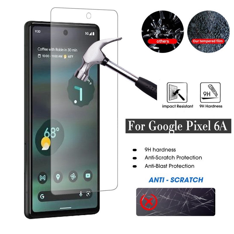 1pc Pelindung Layar Tempered Glass Anti Gores Untuk Google Pixel 6A / 6A