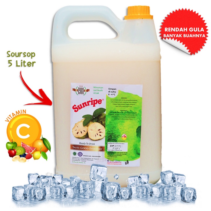 

Jus Buah Sirsak - Soursop Juice SUNRIPE 5 Liter