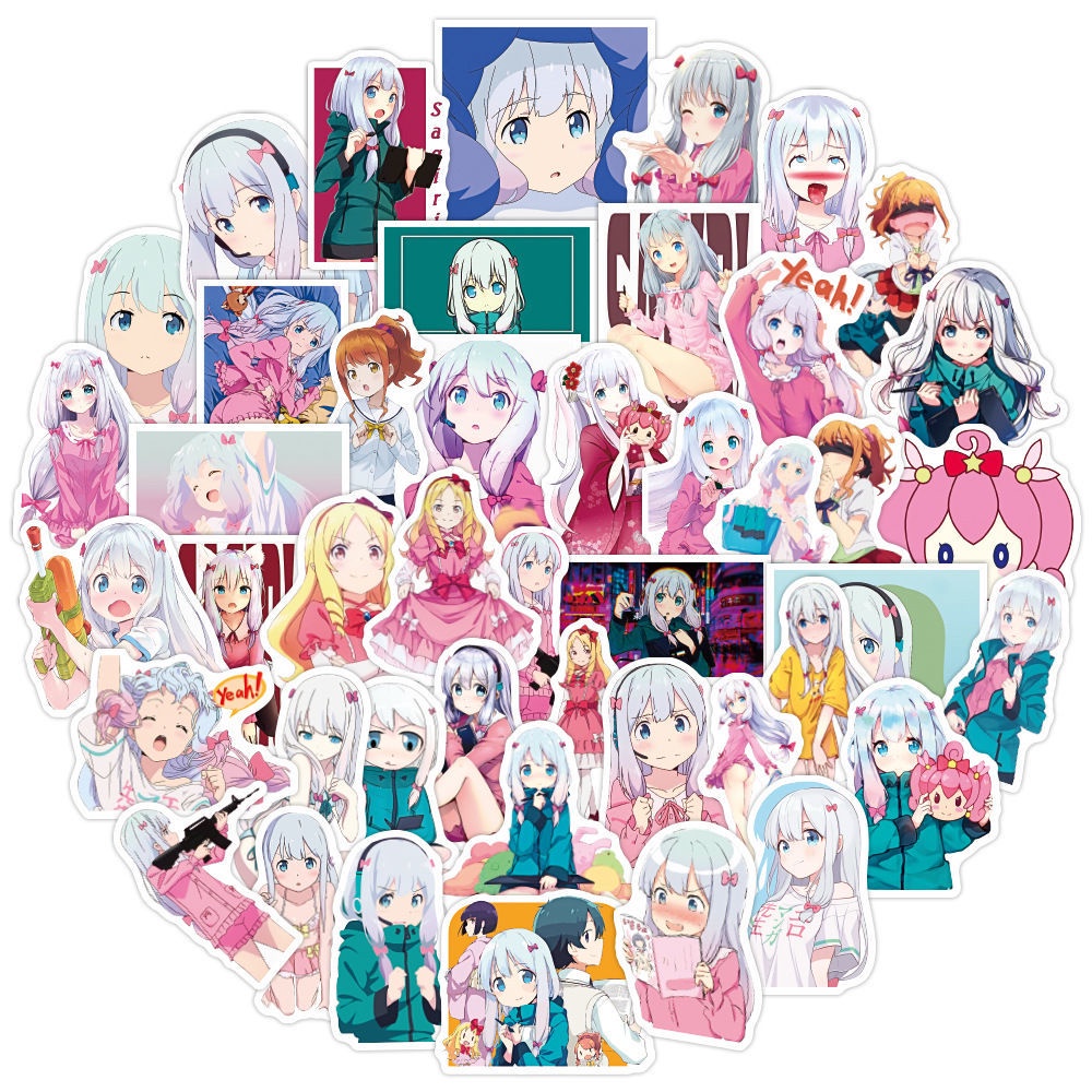 Erotis kartun guru Izumi Sagiri Eromanga lucu gadis anime stiker tangan akun nano SIM bagasi cangkir