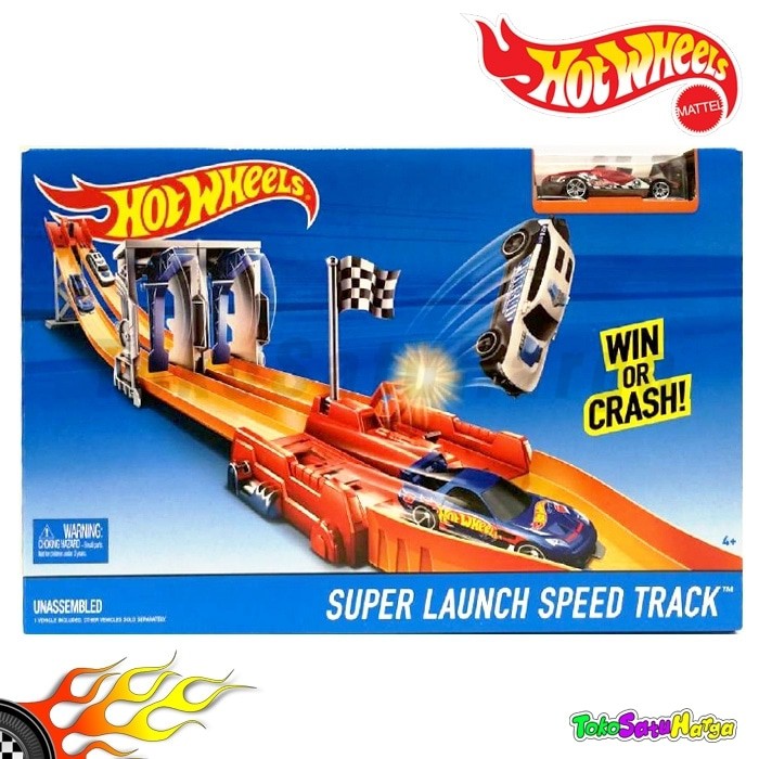 Hot Wheels Track Super Launch Speed Track HotWheels DieCast Ori Mattel