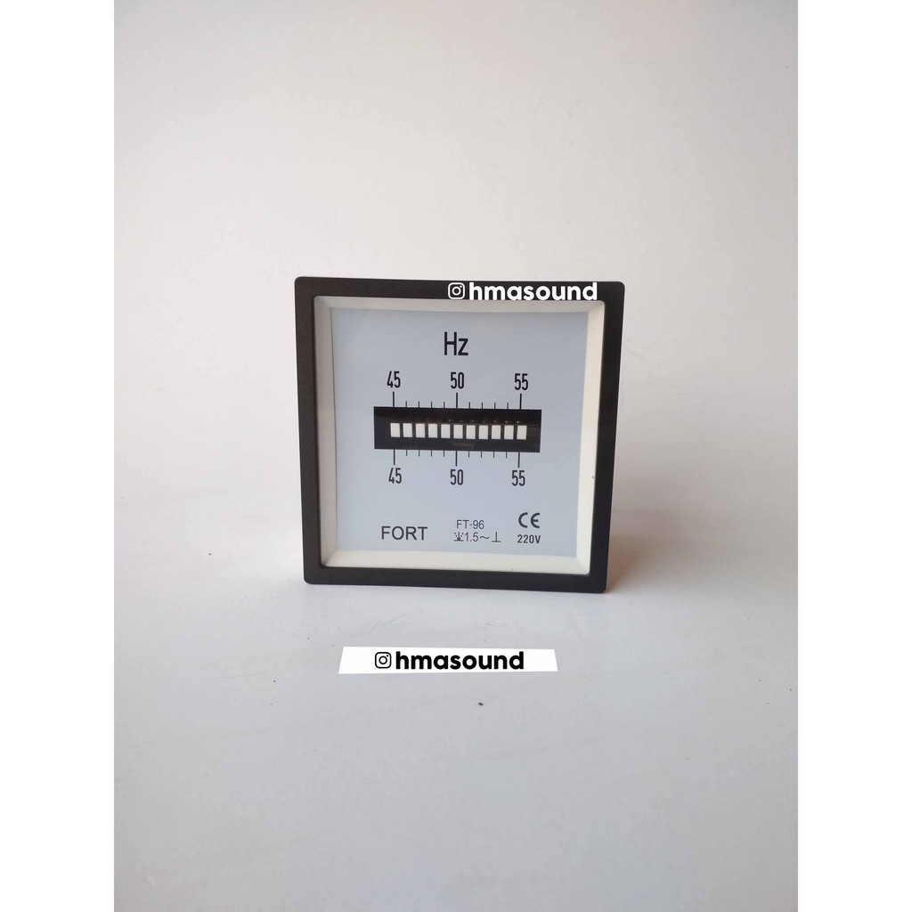 HZ Meter Frekuensi Frequency Meter Analog Getar 45~55 HZ 220V Fort