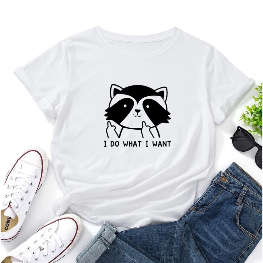 MYSTIQUE.ID-BAJU KAOS I DO WHAT I WANT T-SHIRT LUCU DAN AESTHETIC