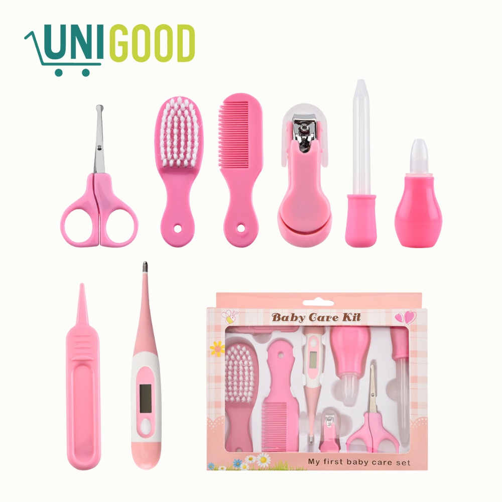 UNIGOOD - Baby Care Hair &amp; Nail Kit Set 8 in 1 Gift Set Alat Perawatan Bayi