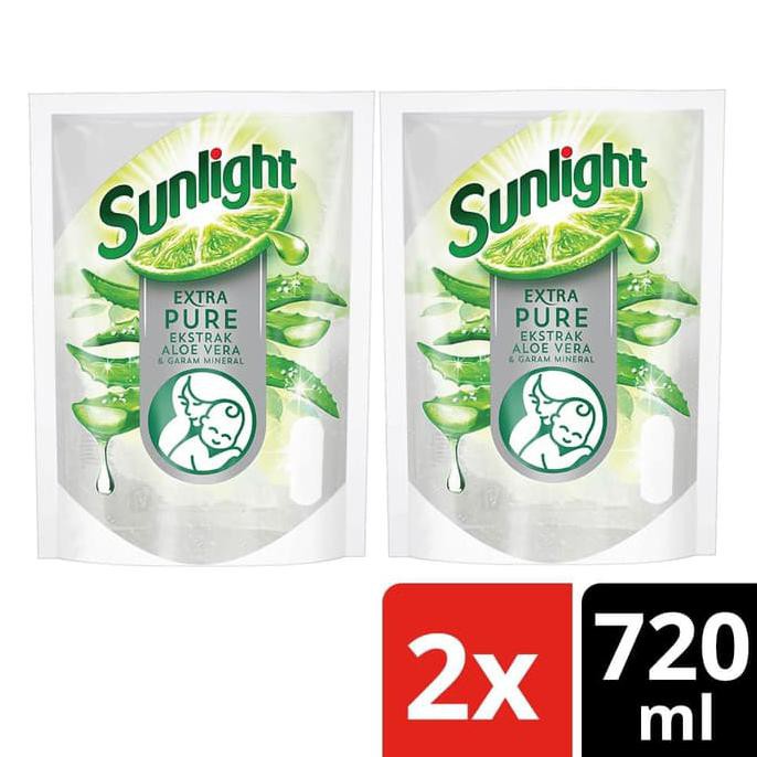 Sunlight Extra Pure Pouch 720Ml Twin Pack