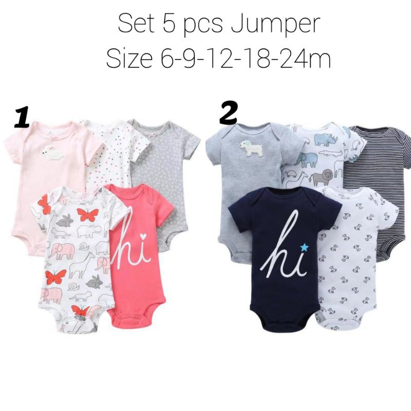 Carters Set Jumper 5 in 1 Original Ori / Baju Bayi Branded