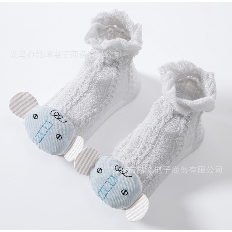 Kaos Kaki Bayi Anak Perempuan Mid Length Model Tipis Stretch Boneka / Baby Girl Socks