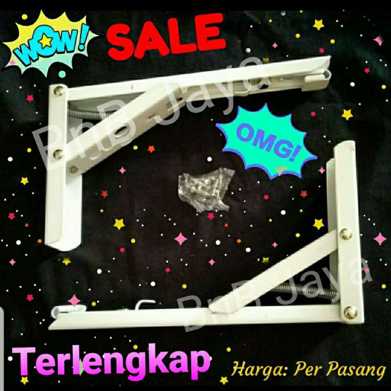 Siku Lipat 30cm(20psg) & Siku Lipat 35cm(30psg) Folding Bracket/Engsel Meja Lipat