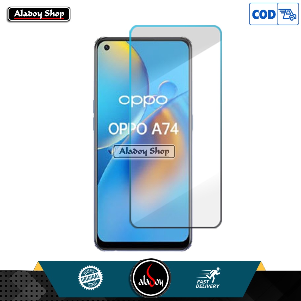 PAKET Case Oppo A74 2021 Casing + Tempered Glass Clear + Skin Carbon