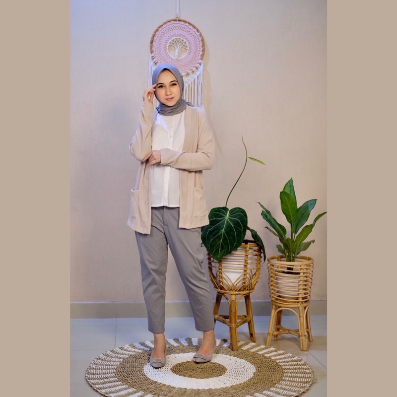 CARDIGAN UNIQLO WAFFLE/ OUTER RAJUT / CARDIGAN BETTINA UNIQLO