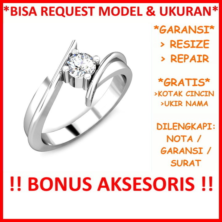 Bisa Pesan Model Cincin Kasual Kawin Tunangan Nikah Garansi Perak Asli Silver Gratis Ukir Nama Id120