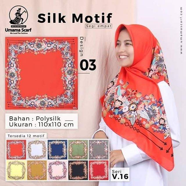UMAMA SCARF, JILBAB MOTIF UMAMA,HIJAB UMAMA SILK MOTIF, HIJAB S4 UMAMA