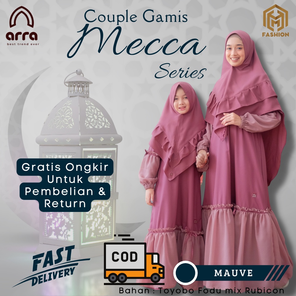Baju muslim couple ibu dan anak Couple Gamis Ibu Anak MECCA Series