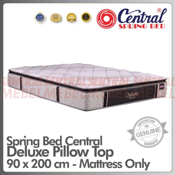 Fachriagro- Spring Bed Central Deluxe Pillow Top Central Springbed - Kasur Saja - 90 X 200 Cm