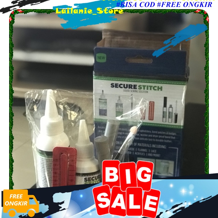 

Lem Jahit kain Katun Sutra Cepat Mudah Kering Oles Secure Stitch Liquid Glue Sewing Solution Set Kit