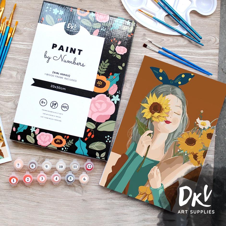 

Recomend Paint By Number 20x30cm Girl Series DIY Painting Kit Mewarnai Lukisan with Wooden Frame Numbers
