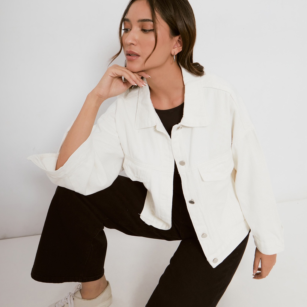 VIERLIN - oversize jaket jeans 303