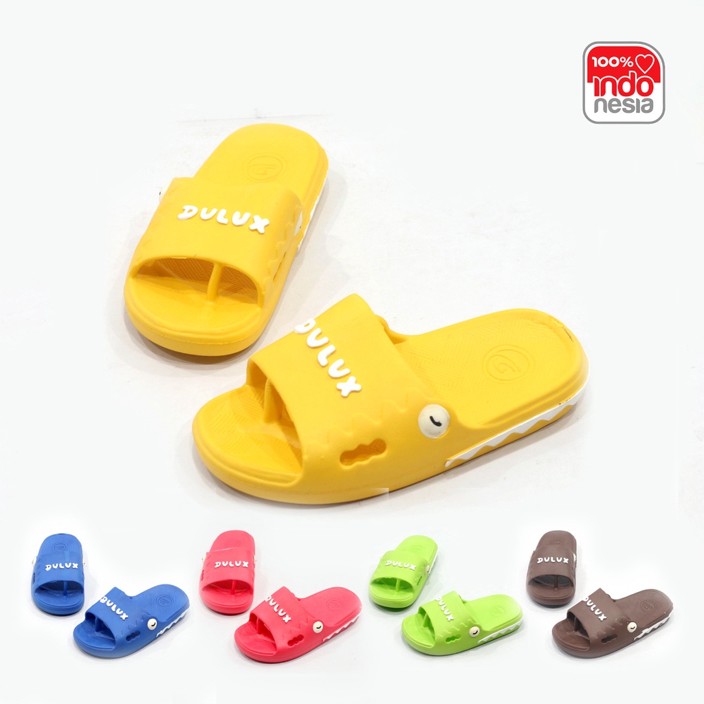 SANDAL ANAK SLOP 24-29 UNISEX RANDOM - SANDAL WARNA POLOS