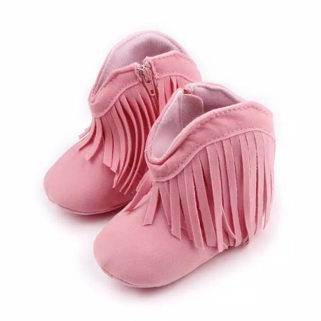 Sepatu boots baby rumbai - sepatu bayi - boots prewalker