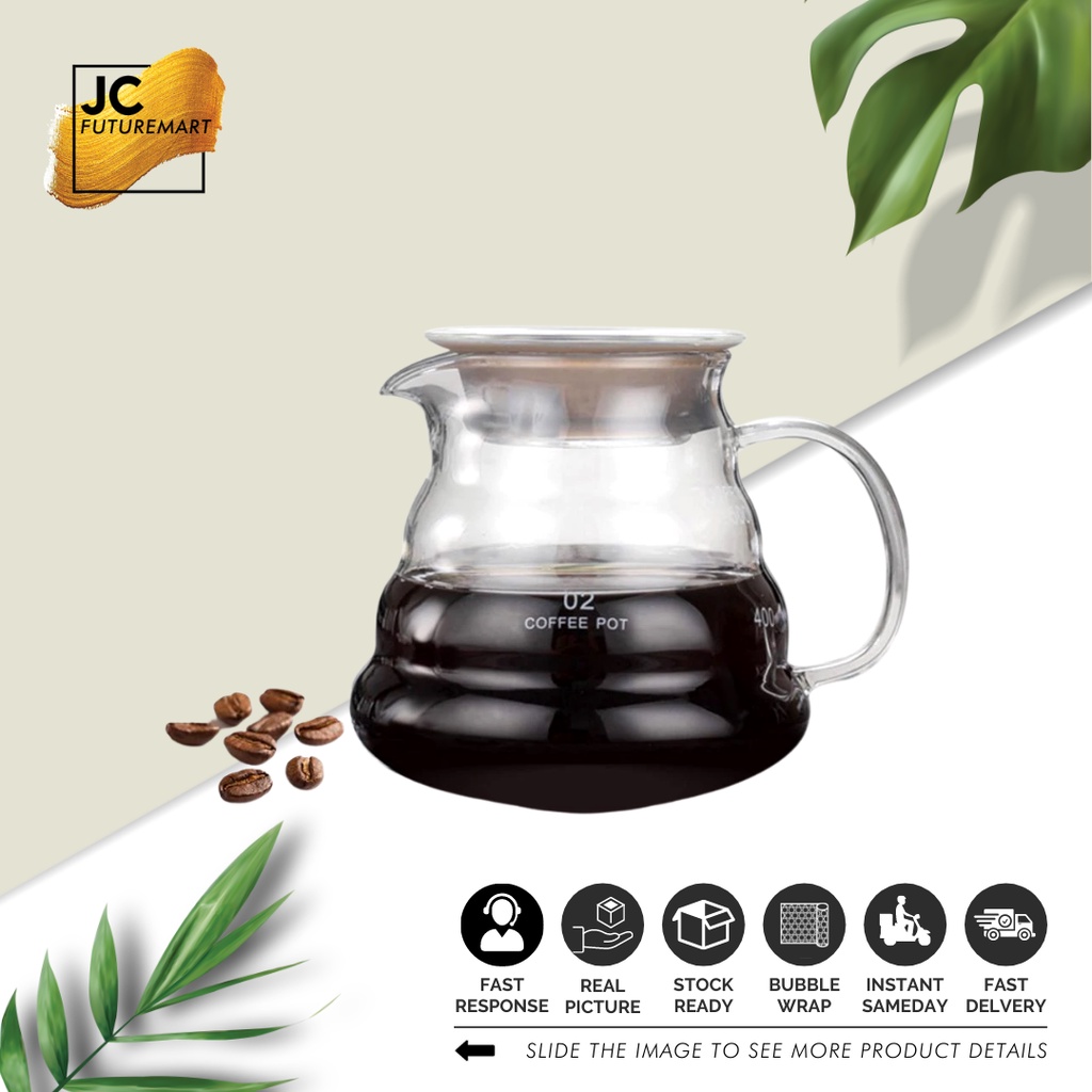 V60 COFFEE SERVER 02 600ml | GLASS SERVER KOPI POUR OVER