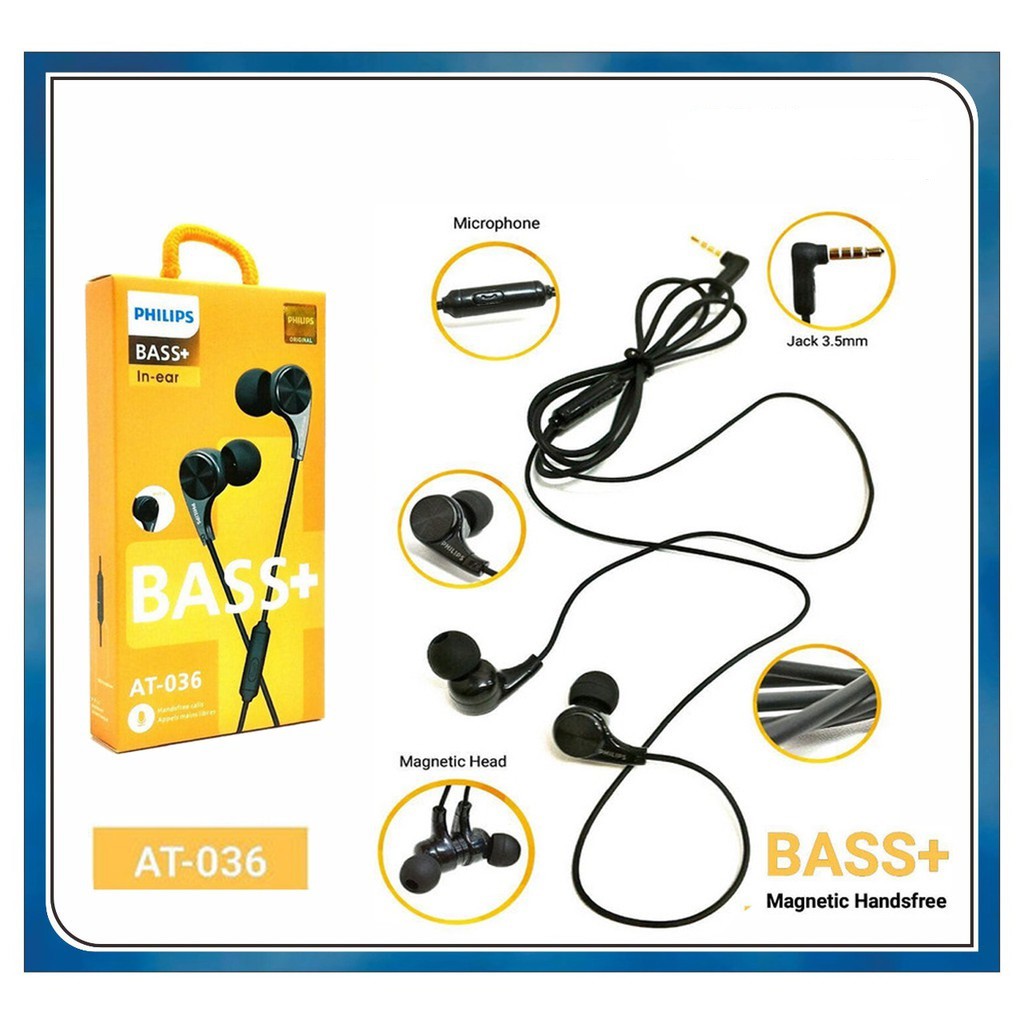 Handsfree / Headset Philips AT-119 / AT-036 / Realme AT-038 Extra Bas