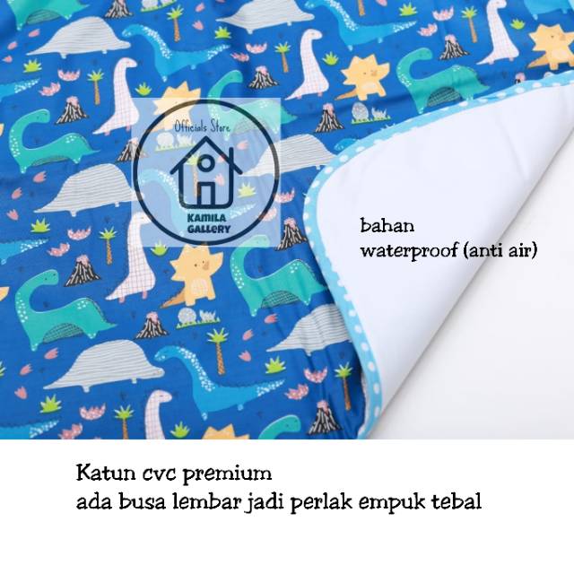 PERLAK SET BAYI/ ALAS OMPOL KASUR BAYI/MATRAS BAYI WATERPROOF MOTIF SWAN PINK