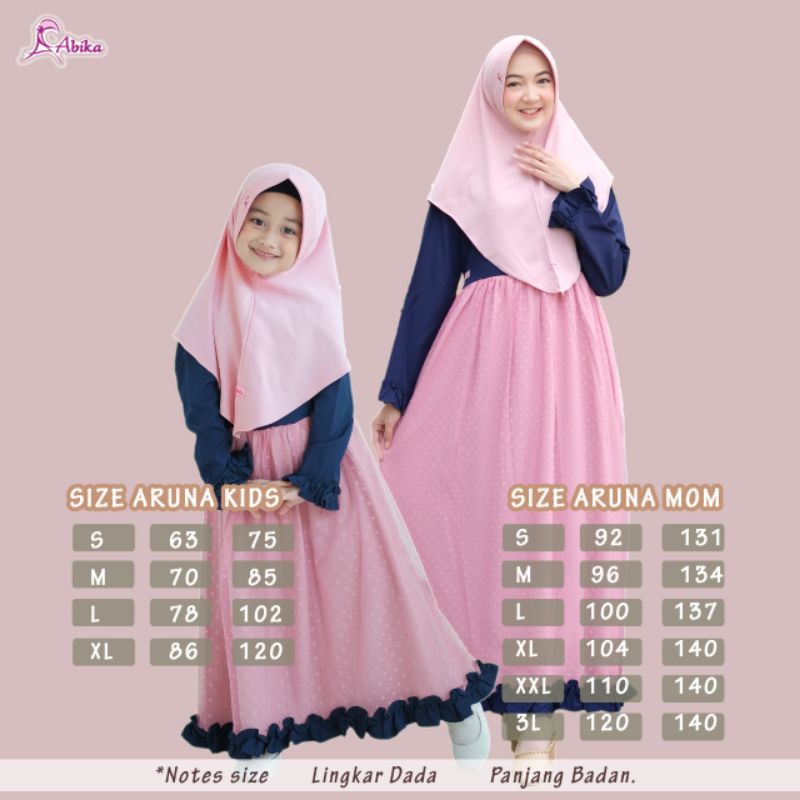 dress aruna by abika / dress abika / gamis /baju muslim