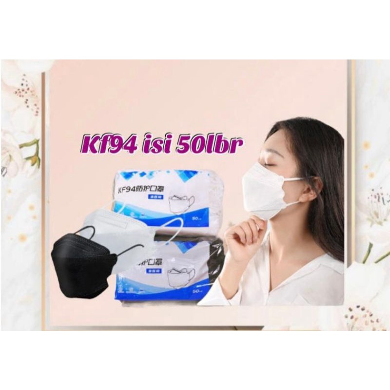 Masker KF94 isi 50 Pcs Putih Terlaris