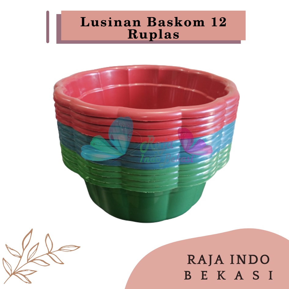 Rajaindobekasi LUSINAN 12PCS Baskom Plastik Serbaguna Baskom Pencuci Buah Sayur Beras Alat Cuci Beras Buah Dan Sayur Wadah Cuci Beras Saringan Kacang Kacangan Mangkuk Bilas Bowl Serbaguna Import Murah Baskom Hajatan Adonan Kue Lusinan Murah