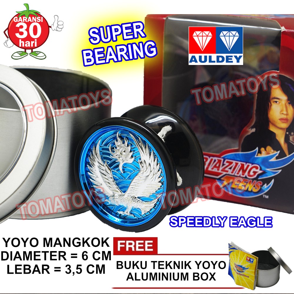 Tomatoys Mainan Yoyo Auldey Blazing Teens Warrior Storm Speedly Eagle Fire Thunder Free Manual & Box