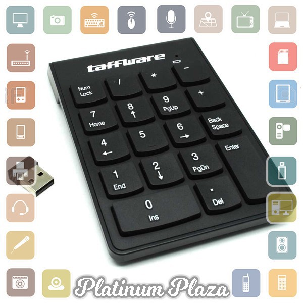 Taffware Keypad Numeric Wireless 2.4GHz 10 Meter - i120 - Black`6G0OIE-