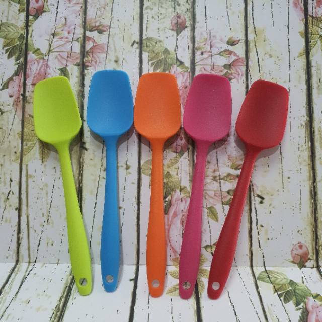 small spatula silicone SENDOK KOTAK tanpa sambungan /sekop kecil