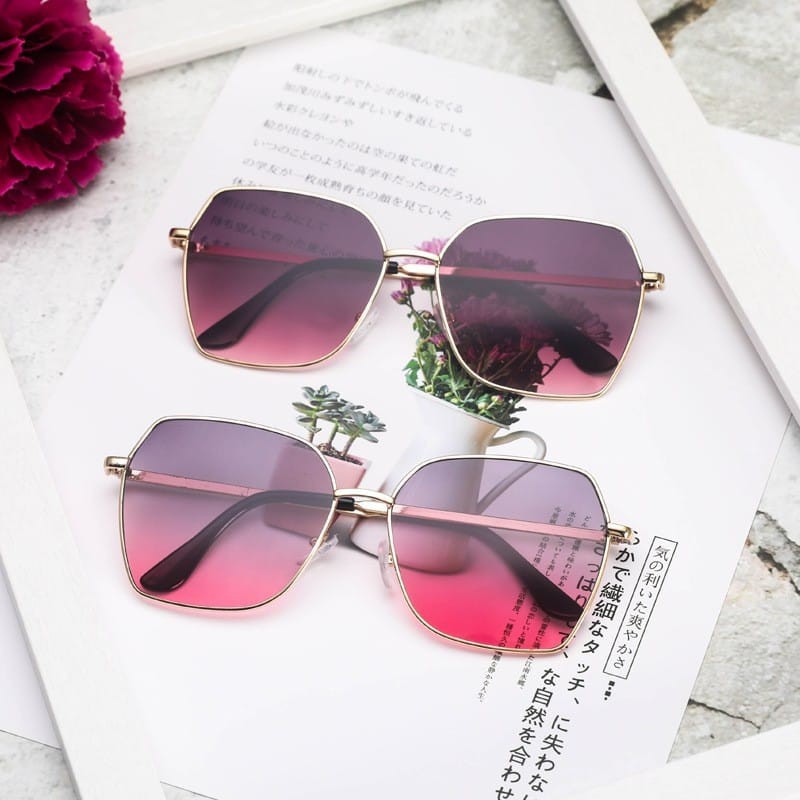 (Fy)Kacamata fashion Wanita Frame Dan Lensa Kacamata Sunglasses