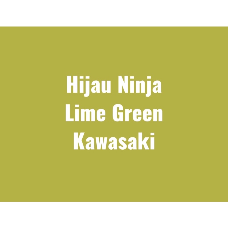 Cat Hijau Kawasaki Ninja Lime Green (KELUAR JAWA PILIH PENGIRIMAN KARGO) cat PU