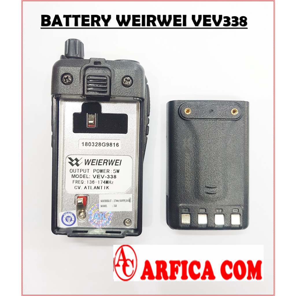 BATRE HT WEIERWEI VEV 338 VEV338 BATERAI WEIRWEI VEV 338B ORIGINAL