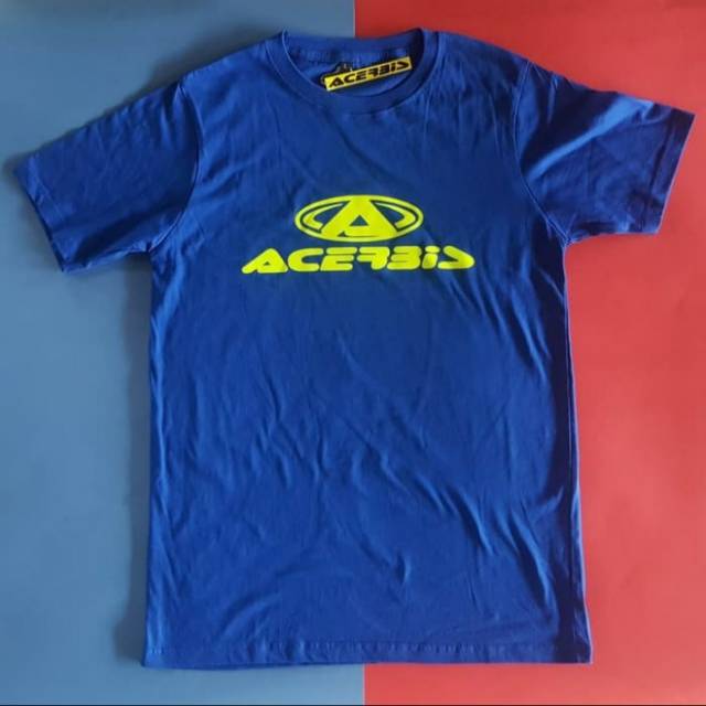 kaos acerbis biru
