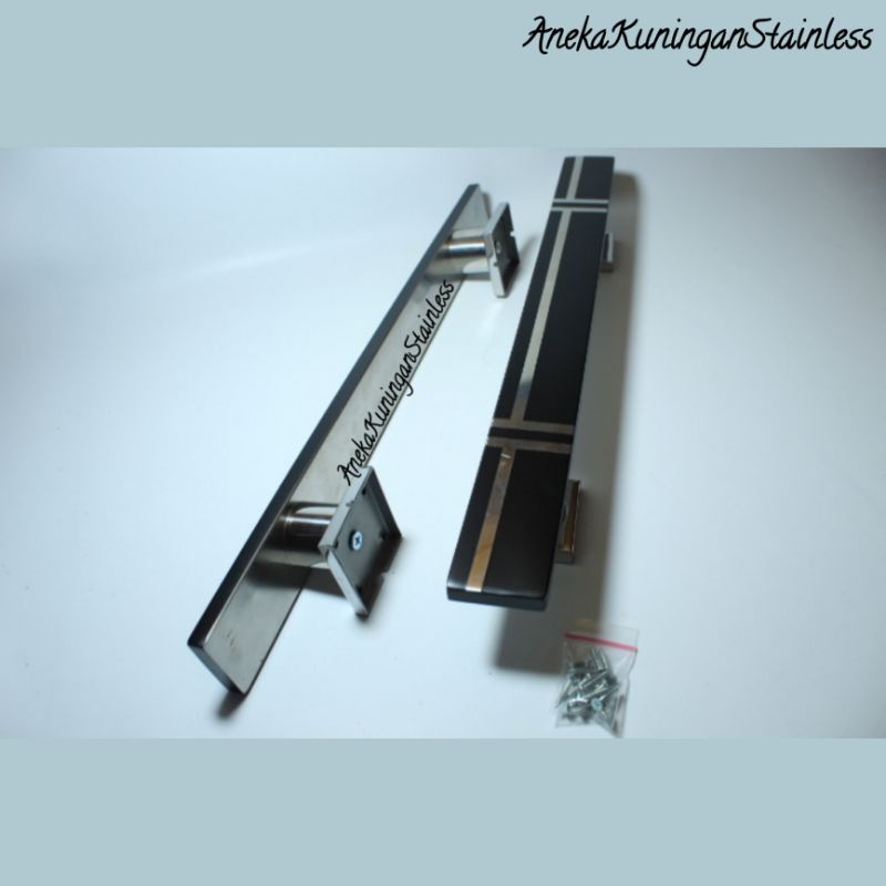 handle pintu / gagang pintu / gagang pintu rumah / handle pintu rumah panjang 60cm 80cm 100cm Hitam