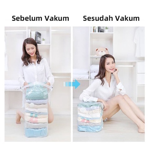 SEETO / Vacum Bag Pakaian Tas Vacum Organizer / Tas Vacum Penyimpanan / Plastik Vacum Kompresi 10207