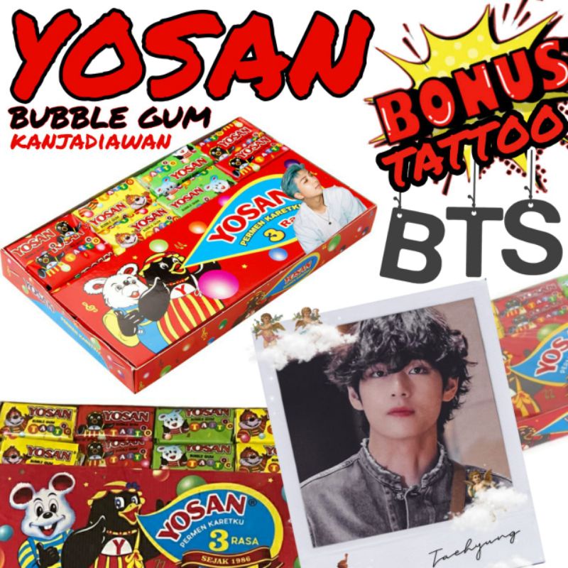 

Permen Karet YOSAN BTS TATTOO Bubble Gum KPop