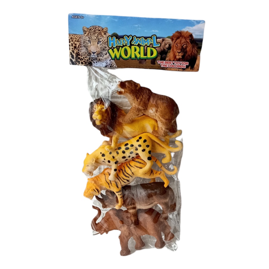 Mainan Edukasi Anak Animal World Figure Set Binatang Hewan Safari 3605 ST- Mainan Anak Manipulasi Belajar Mengenal Hewan