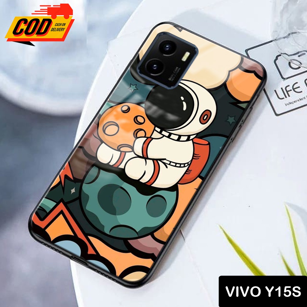 [SC199] Softcase Glass Kaca Vivo Y15s Terbaru 2021 - Case Vivo Y15s - Casing Hp Vivo Y15s - Case hp 