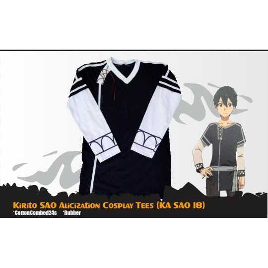 KAOS KIRITO SAO ALICIZATION COSPLAY TEES - KA SAO 18