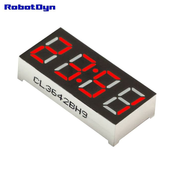 Red 4-Digit Clock Seven Segment 0.36" Common Anode Led Segmen Merah