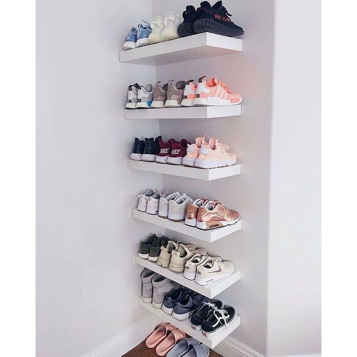 GUNINCO FLOATING SHELF 60 ambalan rak  dinding  sepatu  rak  dekorasi rak  buku minimalis  Shopee 