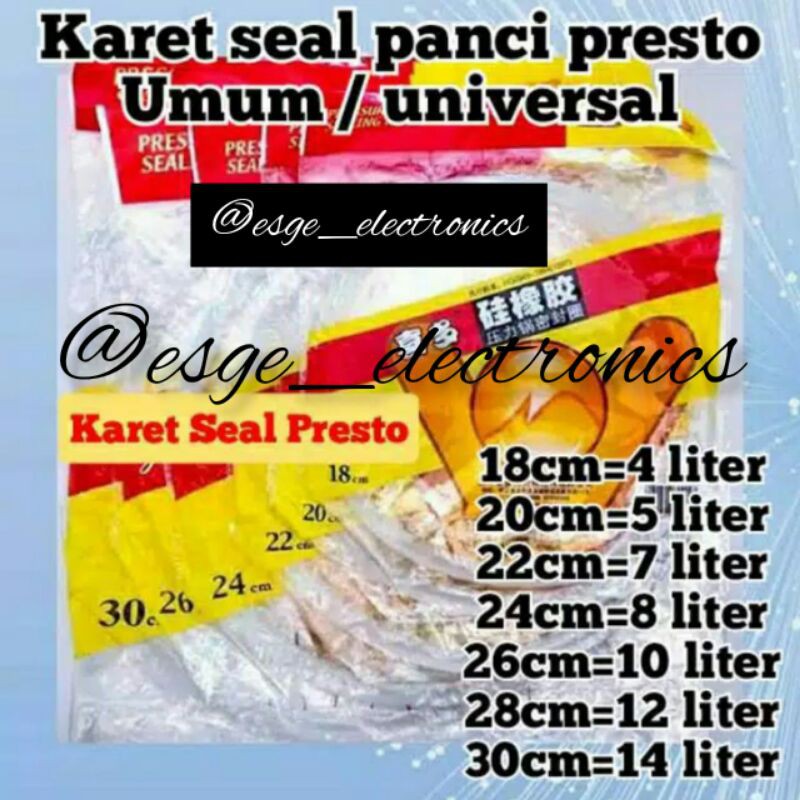 ORIGINAL KARET SEAL PANCI PRESTO PRESSURE COOKER KARET PANCI 18 CM 20 CM 22 CM 24 CM 26 28 30 32 CM 7 8 10 12 14 LITER SEAL PANCI PRESTO SIL PRESTO KARET PANCI KARET BENING PANCI PRESTO SEAL PANCI BENING KARET PANCI PRESTO PRESSURE COOKER KARET PANCI