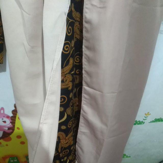 Zola_batik Couple Gamis Brokat Lengan Panjang Anami Couple