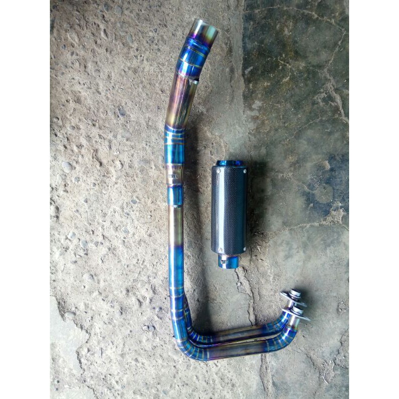 Knalpot fullset Ninja 250 karbu, Ninja 250 fi