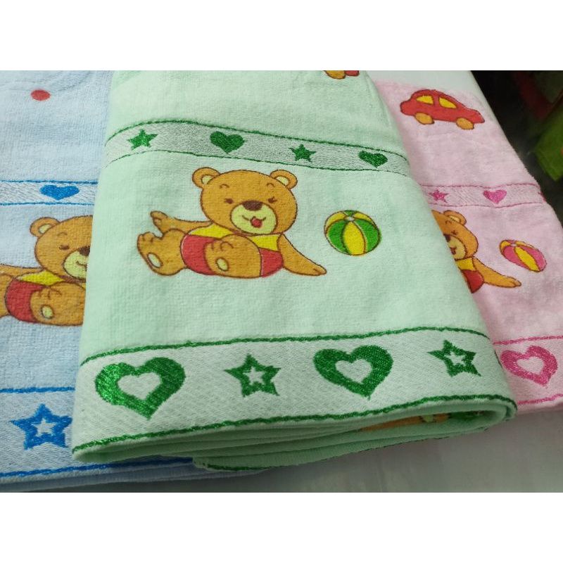 HANDUK MANDI BAYI TWIN BESAR WARNA SIZE 60X120cm-Handuk bayi twin besar warna-handuk bayi besar murah