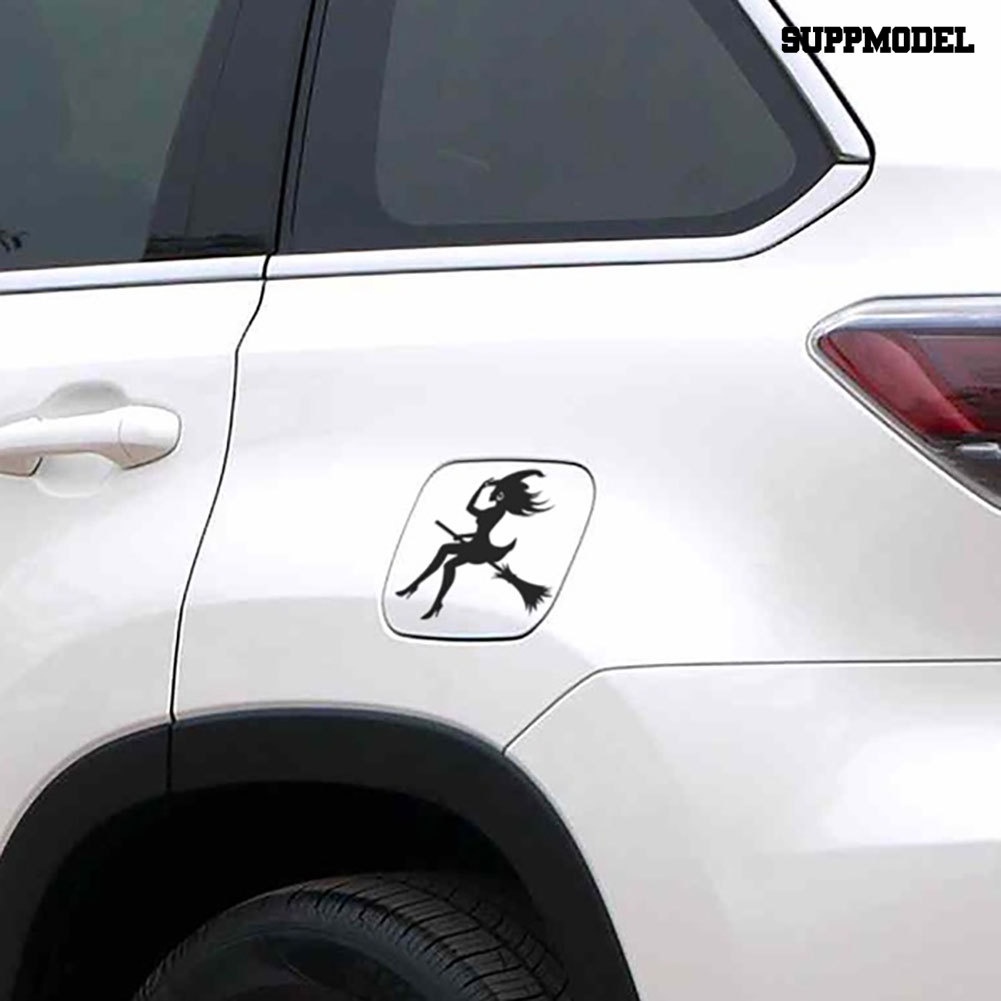 Stiker Reflektif Motif Sapu Penyihir Untuk Dekorasi Body / Jendela / Bumper Mobil
