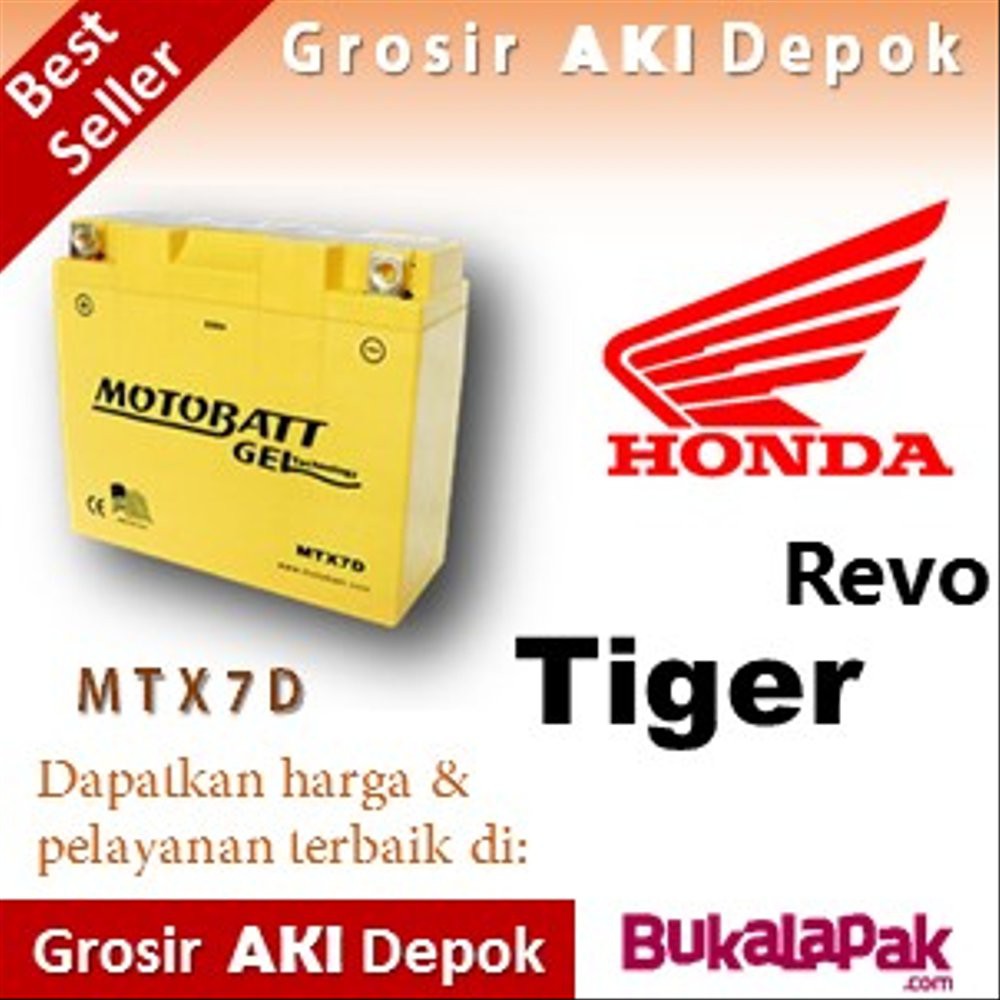 BARU Aki Tiger Revo, Honda MOTOBATT MTX7D Gel kering motor 240 MOTOBAT
